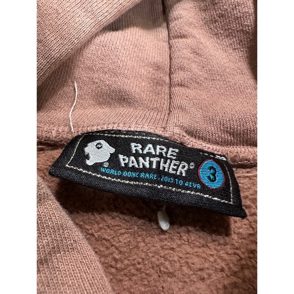 Rare Panther Mens Brown Graphic Hoodie Sweatshirt Size 3/Large Cotton - Picture 3 of 6